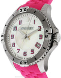 Wenger Womens Squadron Watch - Mother of Pearl Dial  Pink Silicone Strap - 01.0121.109A