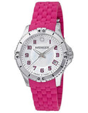 Wenger Womens Squadron Watch - Mother of Pearl Dial  Pink Silicone Strap - 01.0121.109