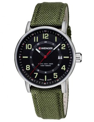 Wenger Attitude Outdoor Mens Watch - Black Dial - Green Nylon Strap - Date - 01.0341.107_d316c685-a878-4d0b-8ea8-12b323c15303