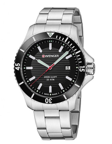 Wenger Sea Force Mens Dive Watch - Black Dial - Bracelet - 200m - Date - 01.0641.118_a0ac3e25-99b9-4ebe-b7e8-32dadcc9be37