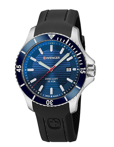 Wenger Sea Force Mens Dive Watch - Blue Dial & Silicone Strap - 200m - Date - 01.0641.119_e0e9a80a-f9f1-435c-8d4d-2a4f4ec260e8