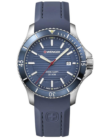 Wenger Sea Force Mens Dive Watch - Blue Dial - Blue Silicon Strap - Date Window - 01.0641.124_b39fc42f-7efa-444a-848d-20098da046b6