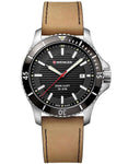 Wenger Seaforce Mens Watch - Tan Leather Strap - Black Dial - Date - 200m - 01.0641.125_ac1de117-9cf1-4a59-bf72-e0934adbf6d0