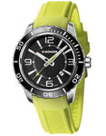 Wenger Mens Roadster - Acid Green Silicone Strap - Black Dial - Date - 100m - 01.0851.115