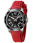 Wenger Mens Roadster - Red Silicone Strap - Black Dial - Date - 100m - 01.0851.116