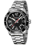 Wenger Mens Roadster - Stainless Steel Bracelet - Black Dial - Date - 100m - 01.0851.118