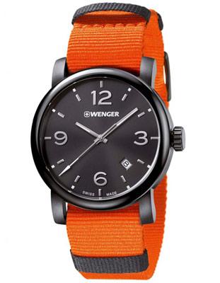 Wenger Mens Urban Metropolitan - Black PVD - Two NATO Strap Set&#44; Orange & Black - 01.1041.131_f8a301a7-5cca-4357-8ffb-e6711674bee8