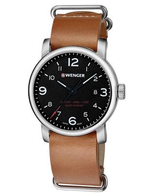 Wenger Mens Urban Metropolitan - Stainless - Black Dial - Brown Strap - Date - 01.1041.136_c693ed98-86eb-4d03-96d5-da1a3413d9e0