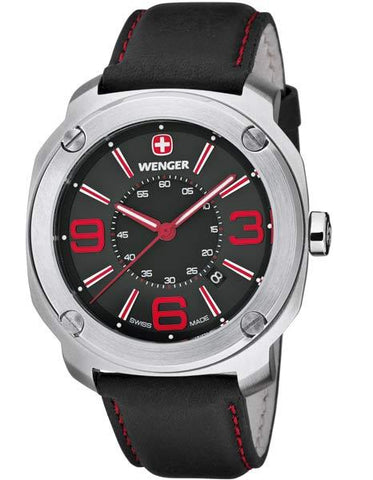 Wenger Mens Edge - Stainless Steel Case - Black & Red - Date Display - 01.1051.103_c3db9251-31e3-41bb-83d0-2cbd49b2c1d5