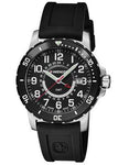 Wenger Mens Off Road GMT - Black PVD Bezel - Black Dial - Black Silicone Strap - 01.1342.102