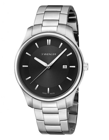 Wenger Mens City Classic - Stainless Steel - Bracelet - Black Dial - Date - 01.1441.104_46e0eee4-47c4-464c-89bd-313c09267931