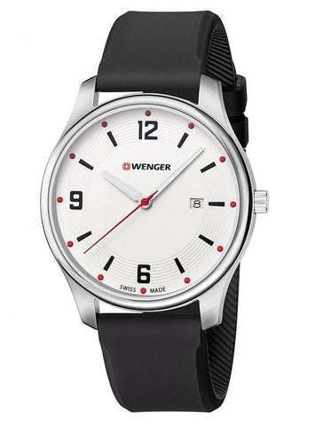 Wenger Mens City Active - Stainless Steel - Black Strap - White Dial - Date - 01.1441.108_716a1deb-972a-4a66-a45b-a62ebc1417cf