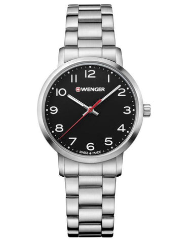 Wenger Womens Avenue Watch - Black Dial - Stainless Steel - Bracelet - 100m - 01.1621.102_f25e3745-08e9-4649-8f11-63d0e0b341ca