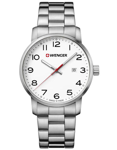 Wenger Mens Avenue Watch - White Dial - Stainless Steel - Bracelet - Date - 100m - 01.1641.104_7e8d7ec1-7691-45ca-a931-6091bfcd95e8