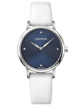 Wenger Womens Urban Donnissima Crystal Marker Dial - White Leather Strap - 01.1721.106