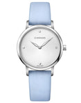 Wenger Womens Urban Donnissima Crystal Marker Dial - Blue Leather Strap - 01.1721.108