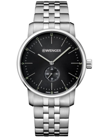 Wenger Mens Urban Classic Watch - Stainless - Black Dial - Bracelet - 100m - 01.1741.105_e6424c13-6fee-4a25-a284-203cd031a8ae