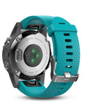 Garmin Fenix 5S Multisport GPS Watch - Turquoise Silicone Strap - Smartwatch - 010-01685-01B