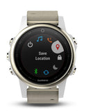 Garmin Fenix 5S Sapphire Smartwatch - Champagne- Suede Band - Wi-Fi-Enabled - 010-01685-12A