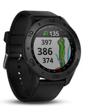 Garmin Approach S60 Golf Watch - Black Polymer -Black Silicone Band- Touchscreen - 010-01702-00B