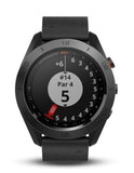 Garmin Approach S60 Premium Golf Watch - Black Ceremic - Black Leather Band - 010-01702-03A