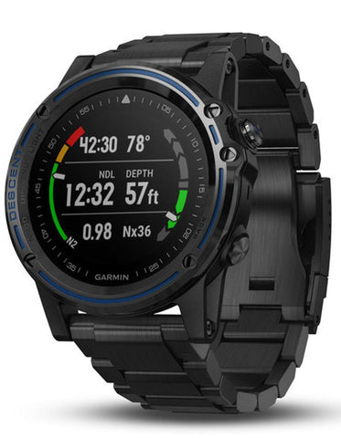 Garmin Descent MK1 Smart Dive Watch - Gray Sapphire - Black Silicone Band - 010-01760-01