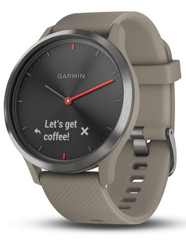 Garmin Vivomove HR Hybrid Smartwatch - Slate Gray - Sandstone Strap - Bluetooth - 010-01850-13