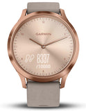 Garmin Vivomove HR Hybrid Smartwatch - Rose Gold - Gray Suede Strap -Extra Strap - 010-01850-19A