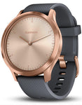 Garmin Vivomove HR Hybrid Smartwatch - Rose Gold - Gray Suede Strap -Extra Strap - 010-01850-19C