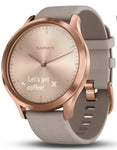 Garmin Vivomove HR Hybrid Smartwatch - Rose Gold - Gray Suede Strap -Extra Strap - 010-01850-19