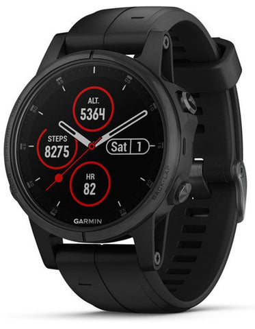 Garmin Fenix 5S Plus Sapphire Multisport Watch - Black Case - Black Strap - 42mm - 010-01987-02_c910df1e-ab64-45b6-b61d-f29aad2f95aa