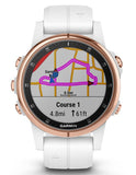 Garmin Fenix 5S Plus Sapphire Multisport Watch - Rose Gold-Tone - Carrera White - 010-01987-06A_da8cd490-15f8-4845-9ed4-a77ca335fa6e