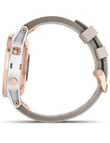 Garmin D2 Delta S Aviator Watch - White & Rose Gold-Tone - Beige Leather Strap - 010-01987-30B