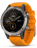 Garmin Fenix 5 Plus Sapphire Multisport Watch - Stainless Steel - Orange Strap - 010-01988-04_c9ac263b-dc25-4f0c-b6d6-6646f2967818