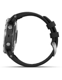 Garmin Fenix 5 Plus Multisport Watch - Stainless Steel - Black Band - Bluetooth - 010-01988-10B