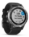 Garmin Fenix 5 Plus Multisport Watch - Stainless Steel - Black Band - Bluetooth - 010-01988-10C