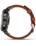 Garmin D2 Delta Aviator Watch - Titanium Bezel - Brown Leather Strap - 010-01988-30B