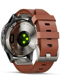 Garmin D2 Delta Aviator Watch - Titanium Bezel - Brown Leather Strap - 010-01988-30C