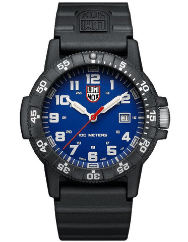 Luminox Mens LargeLeatherback Sea Turtle - Blue Dial - Strap - 100m - Date - 0323