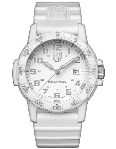 Luminox Mens Large Leatherback Sea Turtle Watch - All-White - 100m - Date - 0327.WO