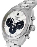 Movado Mens Datron Automatic Chronograph - Silver and Black - Stainless Bracelet - 0606365A