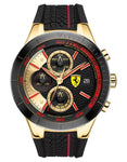 Scuderia Ferrari Red Rev Evo Chronograph - Gold & Black - Silicone Strap - 0830298