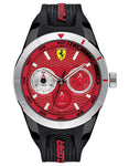 Scuderia Ferrari Red Rev T Multi - Red Dial - Day / Date - Black Silicone Strap - 0830437