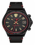 Scuderia Ferrari Pilota Watch - Black Metal - Date Window - Black Leather Strap - 0830460_d17aaaee-0dc8-4686-aa30-6010d0e82773