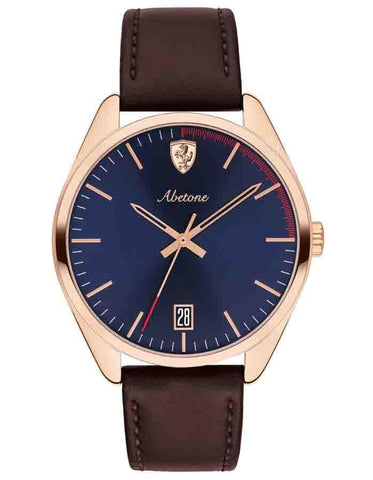 Scuderia Ferrari Mens Abetone Watch - Rose Gold-Tone - Leather - Date - 0830500_fd746800-6f8c-4fd7-acce-f344717aef3d