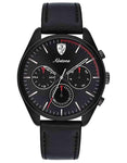 Scuderia Ferrari Mens Abetone Chronograph Watch - Black-Tone Metal - Leather - 0830503