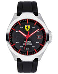 Scuderia Ferrari Aero Mens Watch - Stainless Steel - Black Dial - Date -Silicone - 0830506