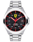 Scuderia Ferrari Aero Mens Watch - Stainless Steel - Black Dial - Date -Bracelet - 0830507