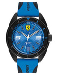 Scuderia Ferrari Forza Mens Watch - Black Resin - Blue Dial - Silicone Strap - 0830518