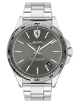 Scuderia Ferrari Pilota Mens Watch - Stainless Steel- Grey Dial -Date - Bracelet - 0830526